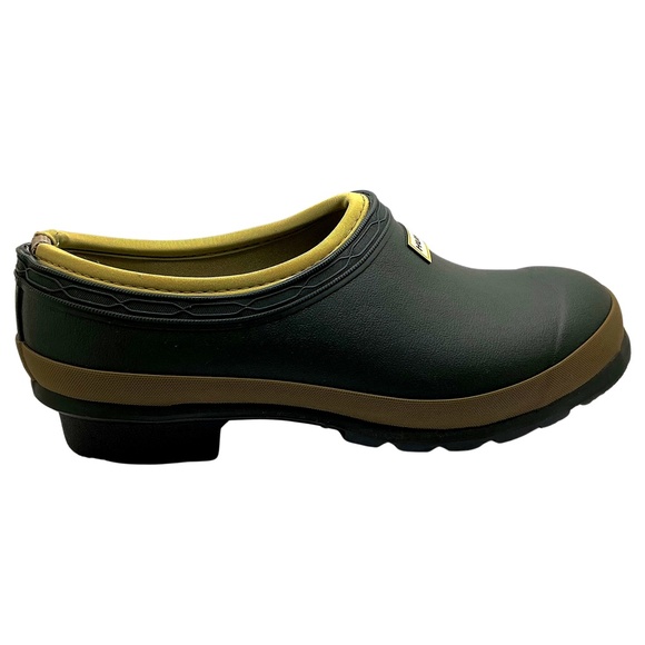 HUNTER Gardener Neoprene Lined Clogs Green Size 8 - Picture 2 of 5